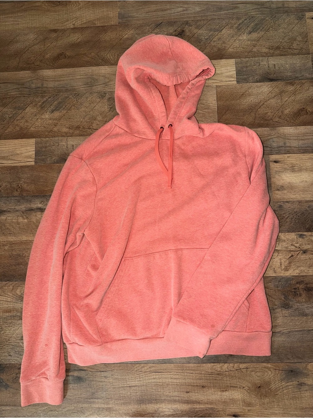 Coral Pink Hooded Pullover Hoodie
